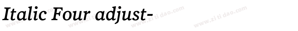 Italic Four adjust字体转换